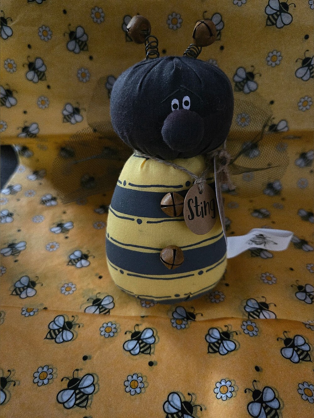 Sting Bee Plush - Yellow and Black Home Accent NWOT